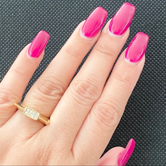 Vintage Gold-tone Square-shaped Ring with CZ Stone Size 6.5 - Picture 6 of 12